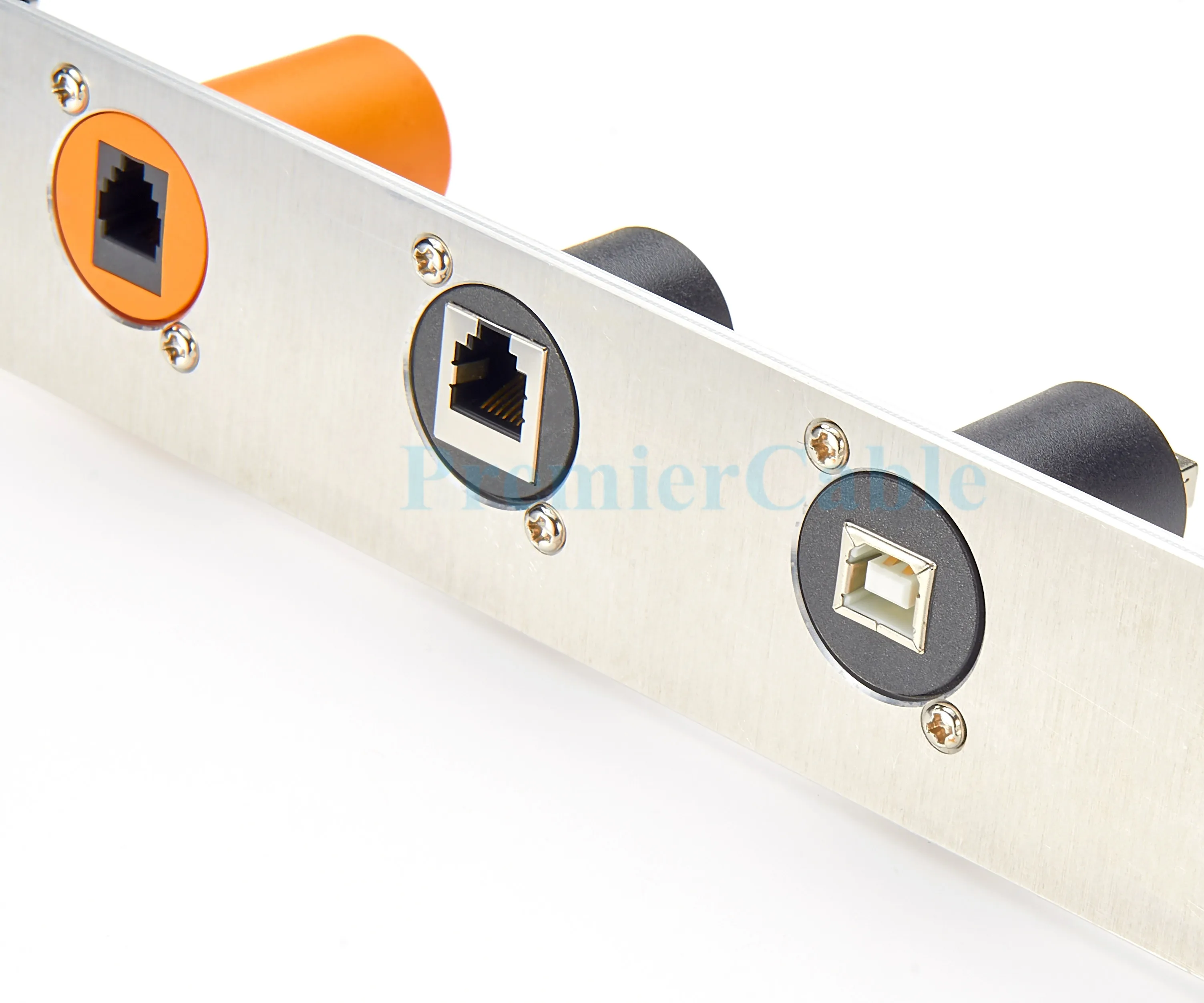 D-Typ USB B auf A Panel Mount Connector USB 2.0 Buchse Datenanschluss Lötfreier USB Typ B auf USB 2.0 Fester Adapter mit Gewinde – Detail 5