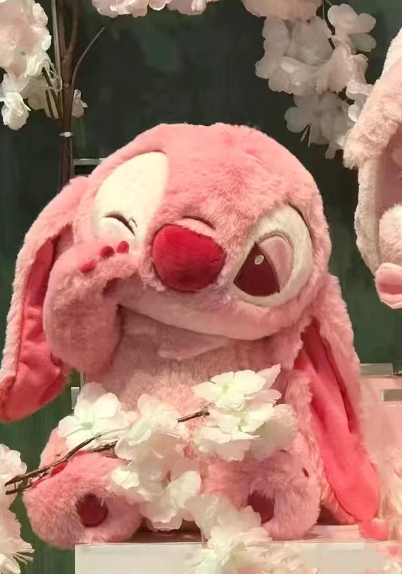 Disney Pink Stitch Sakura Series Kawaii Plush Toy Doll Lilo