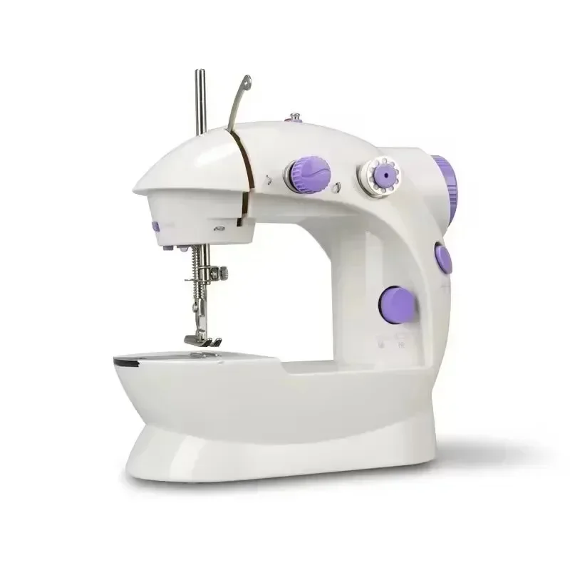 Household 202Mini Sewing Machines Handheld Sewing Machine with Light Cutter Foot Pedal Portable Night Light Sewing Machine Home 4