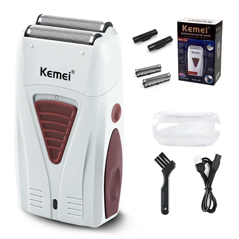 Kemei KM-3382 Men's Electric Shaver USB Charging Shaving Machine Cordless Shaver Male Professional Hair Clipper Shaved Head hair clipper electric shaver