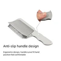 1pcs Mens Comb Hair Combs Blending Comb for Fades Comb for Men Styling Arc Flat Comb Supplies Utility Comb Man Positioning Comb 2