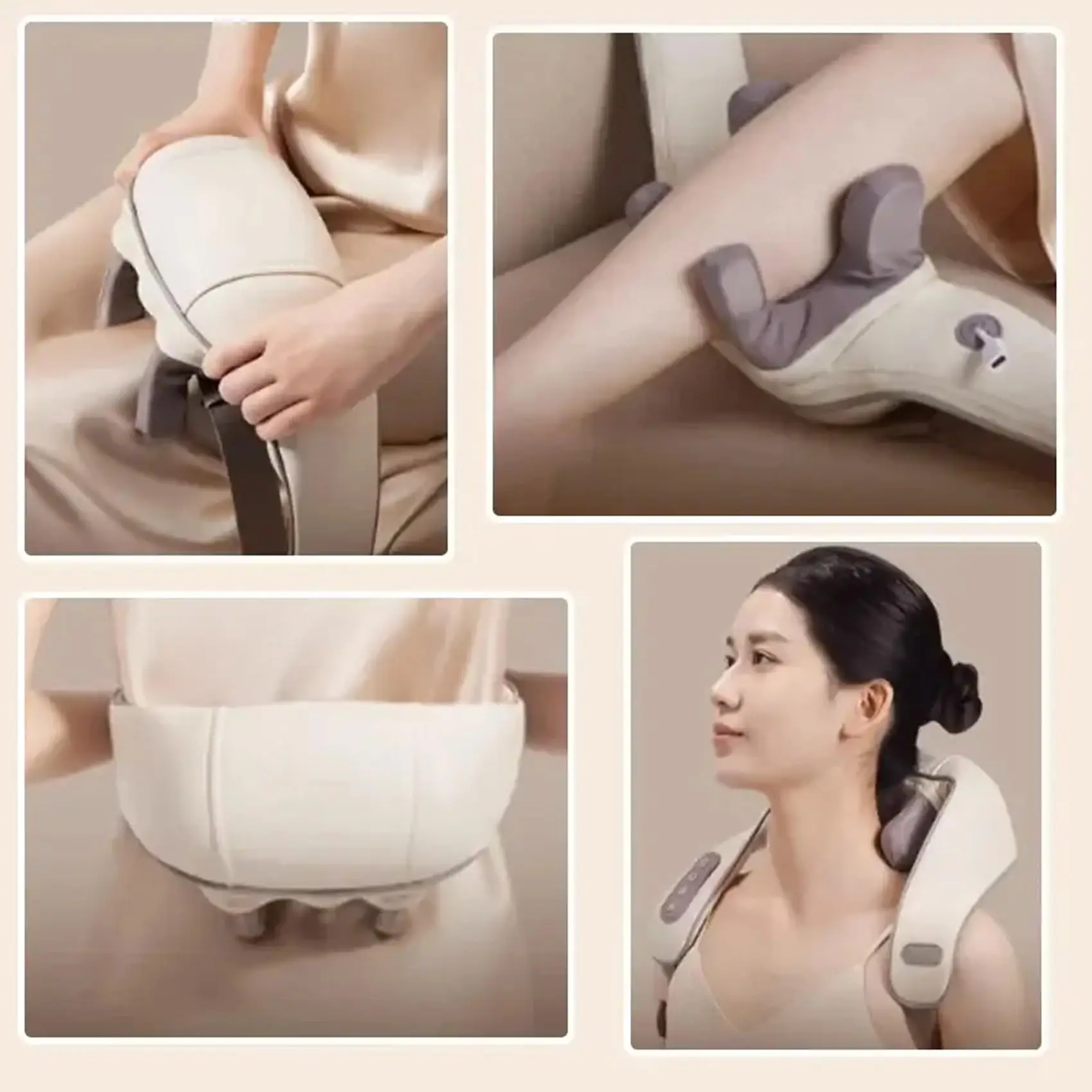 Shiatsu Back Neck Shoulder Massager Simulate Human Hand Grasping and  Kneading Pain Relief Deep Tissue Heating Neck Massageador