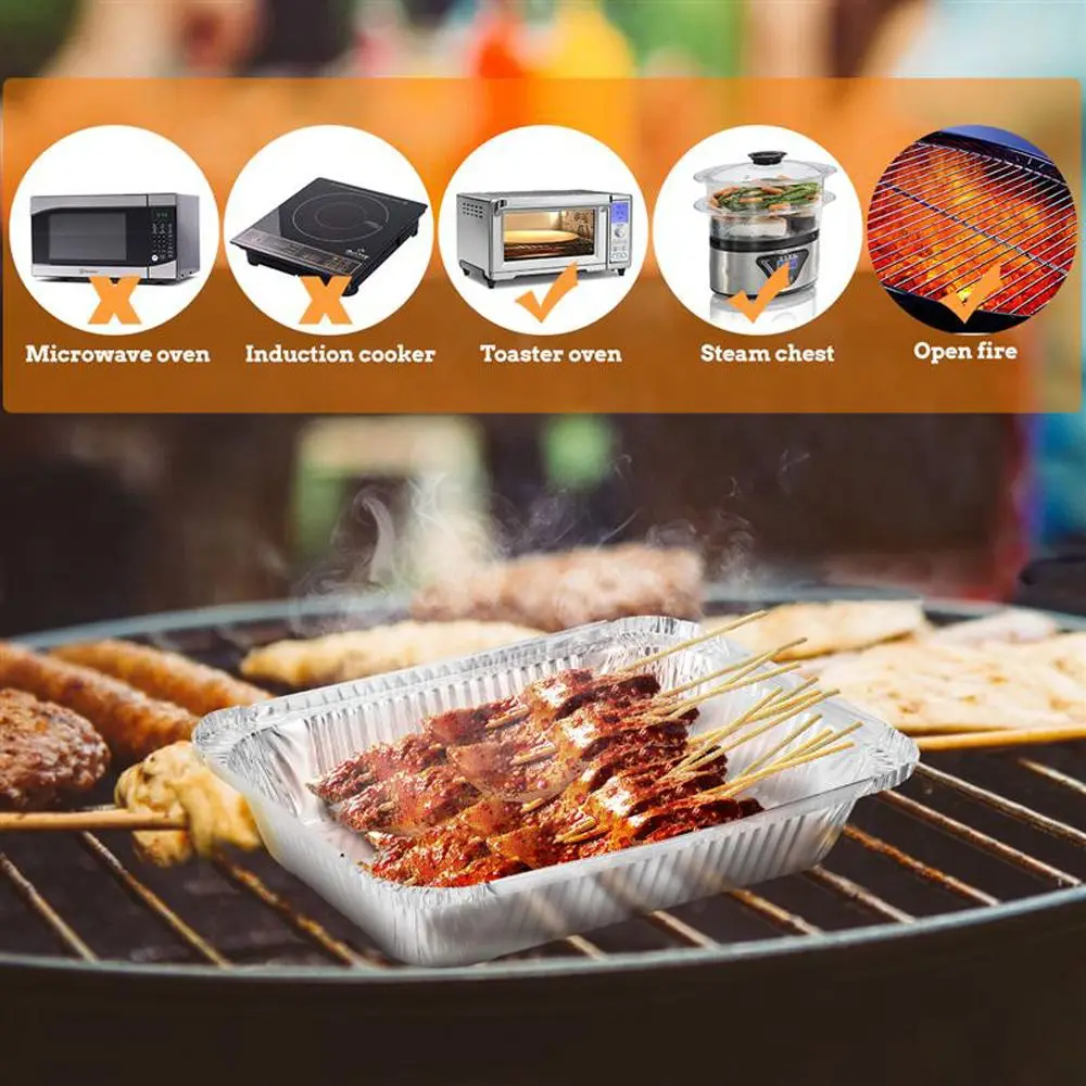 Disposable Replacement Grill Catch Tray Tin Aluminum Foil Barbecue Kitchenware Grease Drip Pan BBQ Drip Pan Kitchen Supplies