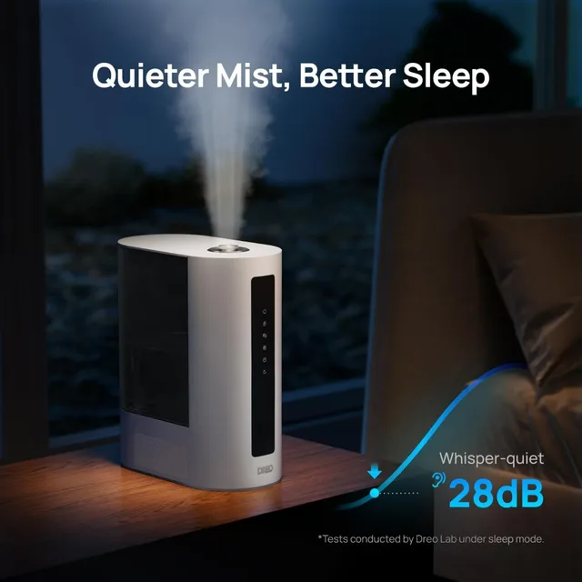 6L Humidifier, Warm & Cool Mist Humidifier for Bedroom, High Precision Humidity Sensor and Indicator Light 5