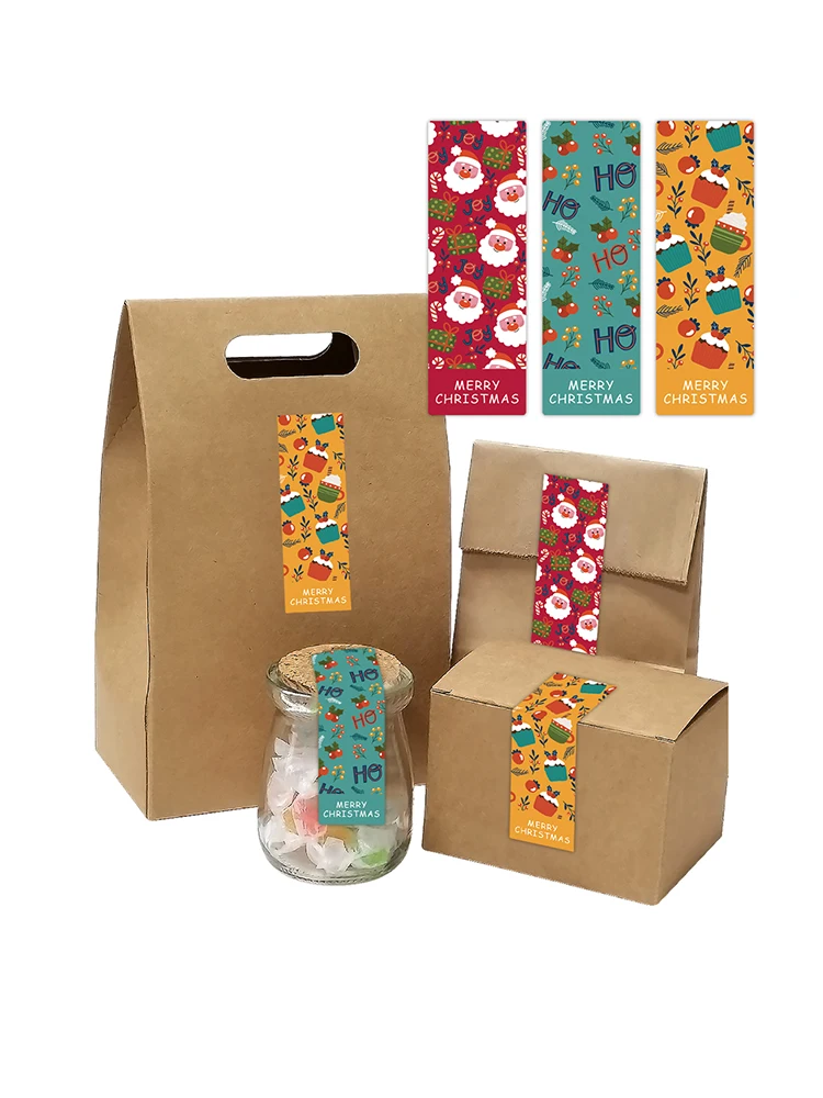 90pc Weihnachts geschenk verpackung Versiegelung aufkleber, hoho Santa Geschenk box Versiegelung etikett Weihnachts verpackungs aufkleber, Party weihnachts bedarf – Detail 7
