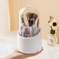 Multifunction 360° Rotating Pen Holder Pencil Makeup Brush Bucket Dust-proof Cosmetic Storage Box Compartment  Makeup Organizer 1