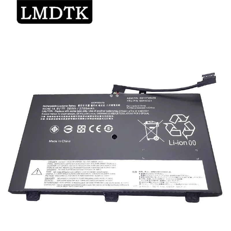 

LMDTK New 00HW001 Laptop Battery For For Lenovo ThinkPad S3 Yoga 14 Series Notebook 00HW000 SB10F46438 4ICP7/52/76 14.8V 56WH