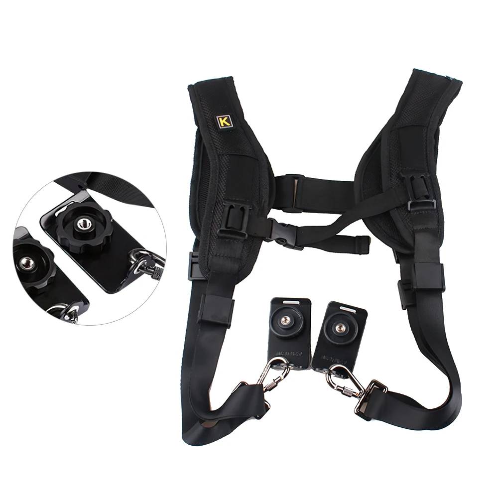 Плечевой ремень для камеры Travor нейлоновый материал с 2 многофункциональными быстроразъемными пластинами для SLR DSLR камеры Nikon Canon Sony