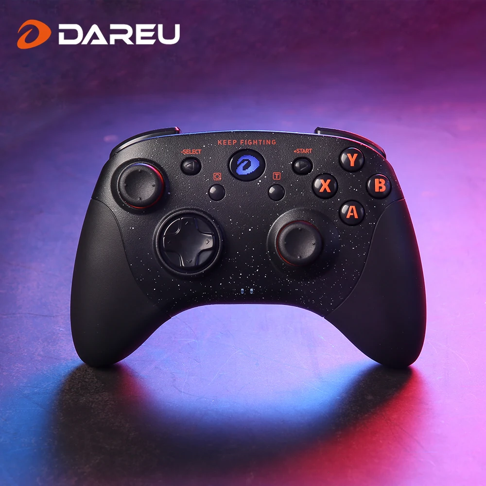 Dareu-gamepad sem Fio Bluetooth Controlador de Jogo 360 ° pc Joystick Controladores de Choque Duplo para Android tv Telefone Interruptor