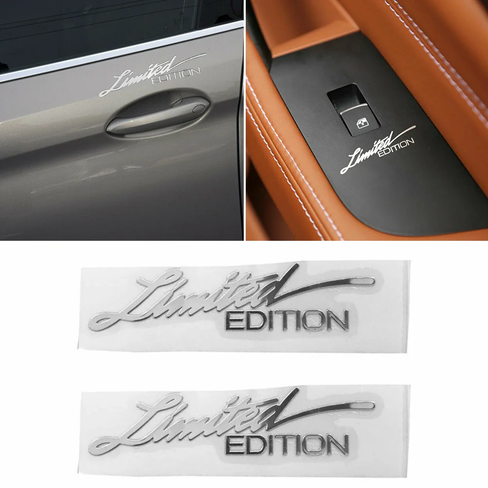 Universal 2 stücke Silber Limited Edition Logo Emblem Abzeichen Metall Aufkleber Aufkleber alle Modelle Autozubehör – Detail 2
