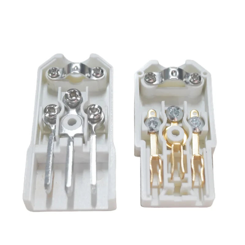 10A 250V IEC C13 / C14 Male Plug Rewirable Power Connector 3 pin ac Socket