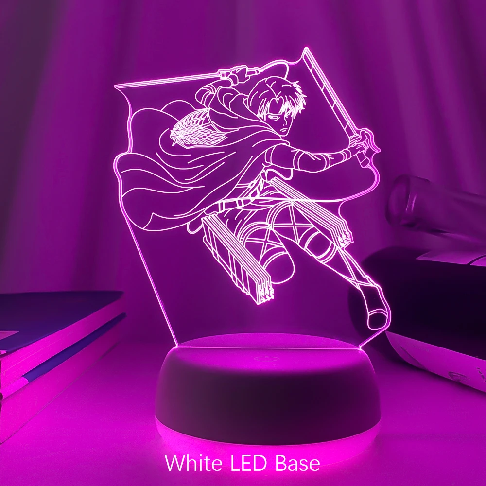 night table lamps Newest Acrylic 3d Lamp Levi Ackerman Attack on Titan for Home Room Decor Light Child Gift Levi Ackerman LED Night Light Anime cool night lights