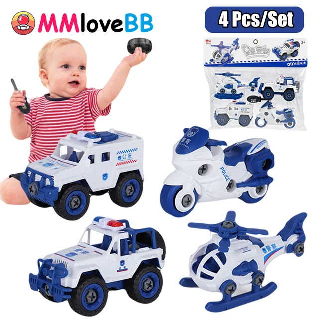 DIY Disassembly Engineering Car Building Block Educational Children Puzzle Toys For Kids Nut Assembly Vehicle Excavator Boys Toy 1