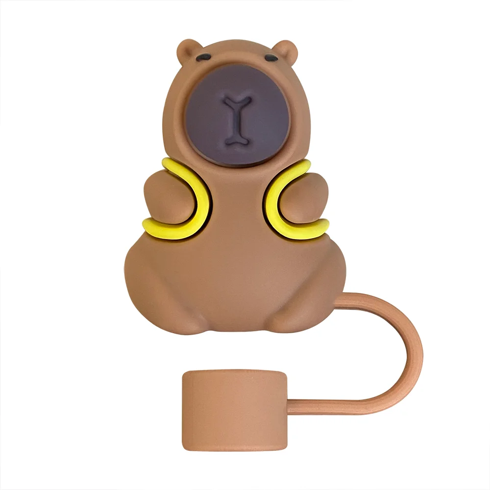 Niedliche, interessante Capibala-Capybara-Strohabdeckungen, Kappen-Topper, kompatibel mit 10 mm Durchmesser und 30 und 40 Oz Tumbler Cup-Zubehör – Detail 8