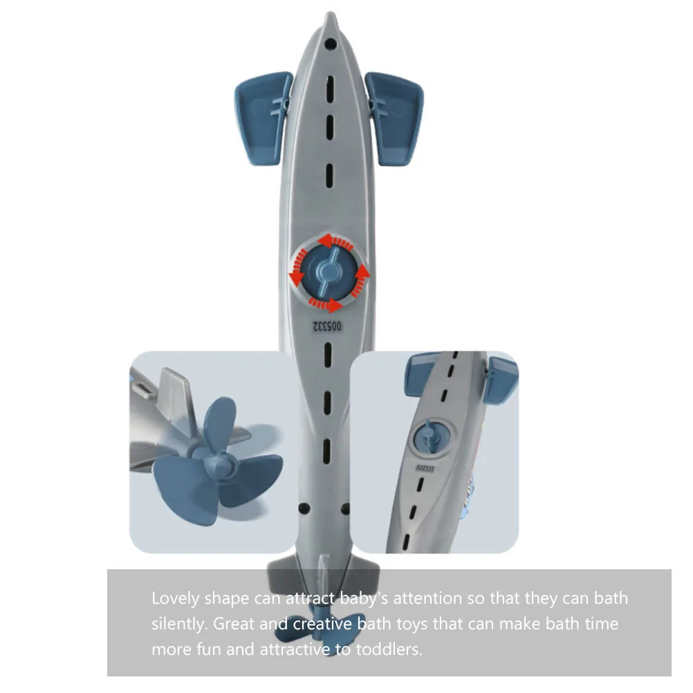 Creative Wind Up Submarine Bath Toy Boat Tricky Water Toys Pool Diving Toy Bathtub Floating Model Kids Bathtime Toy 5