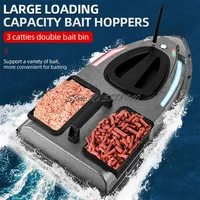 Smart 40GPS Dual Hopper Remote Control Bait Boat 500M 1.5KG Load Waterproof GPS Automatic Return High Speed RC Fishing Bait Boat 2
