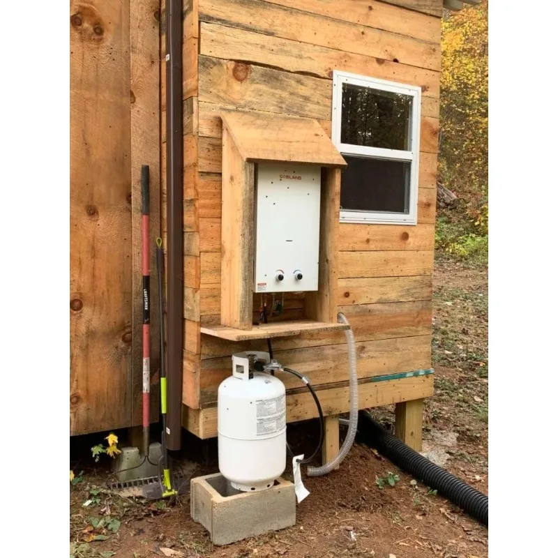 Tankless Water Heater, Gasland Outdoors Propane Water Heater 12L BS318 3.18GPM, Portable Hot Heater for Cabin & Barn