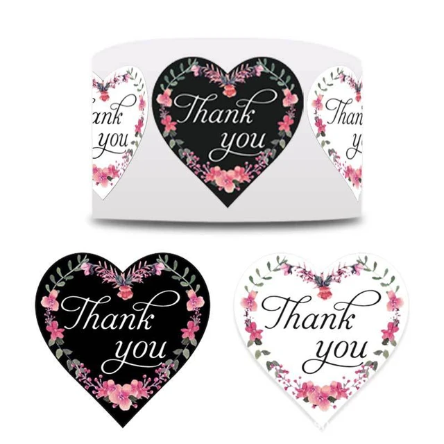 500 Pcs Love Heart Shape Stickers Valentine's Day Gift Box Label for Thank  You for Your Love Wedding Party Decoration Stickers - AliExpress