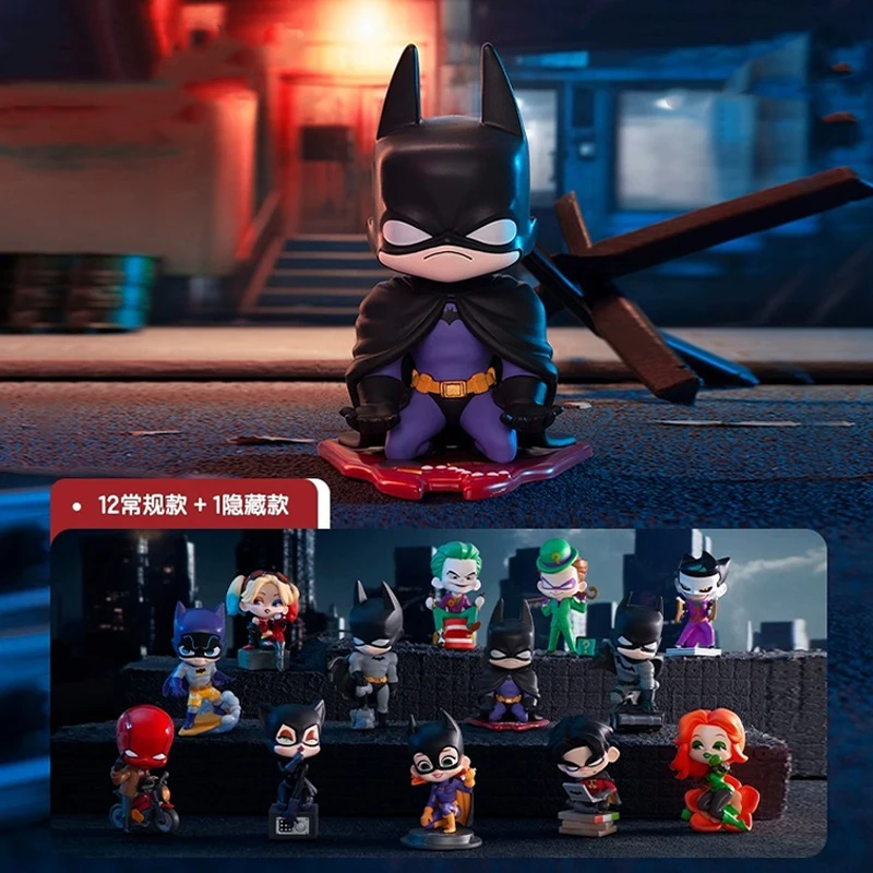 Pop Mart Gotham City Series Blind Box Batman Harly Quinn Joker Justice League Kawaii Doll Action Figure Toy Model Mystery Box