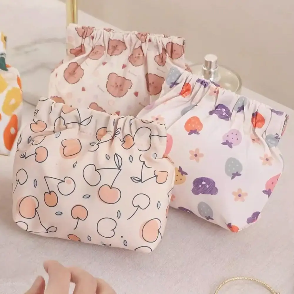 Automatic Closing Coin Purses Women Coin Pouch Travel Lipstick Cosmetic Bag Fashion Waterproof Nylon Storage Bags