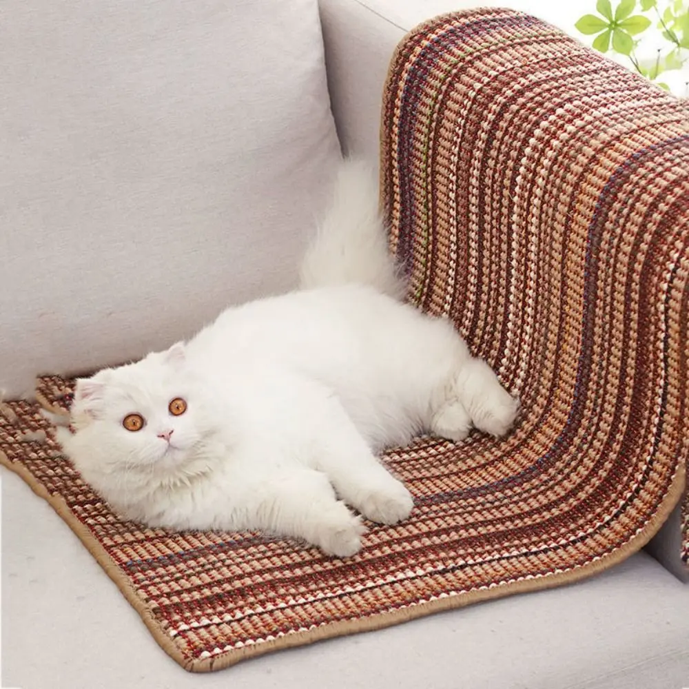 

Противоскользящий искусственный коврик, износостойкие когтеточные коврики из сизаля для кошек, устойчивые к укусам со спиральным гвоздем