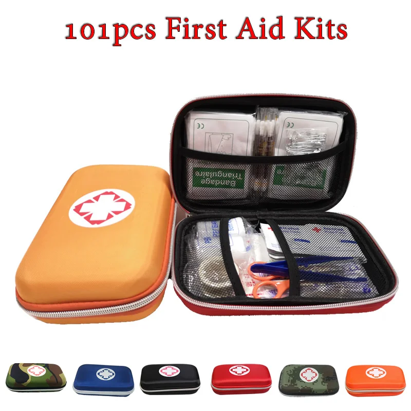 44pcs/lot First Aid Emergency Kit Outdoor Waterproof Eva Pouch For Family  Camping Travel Emergency Treatment Yjjb001 - First Aid Kits - AliExpress