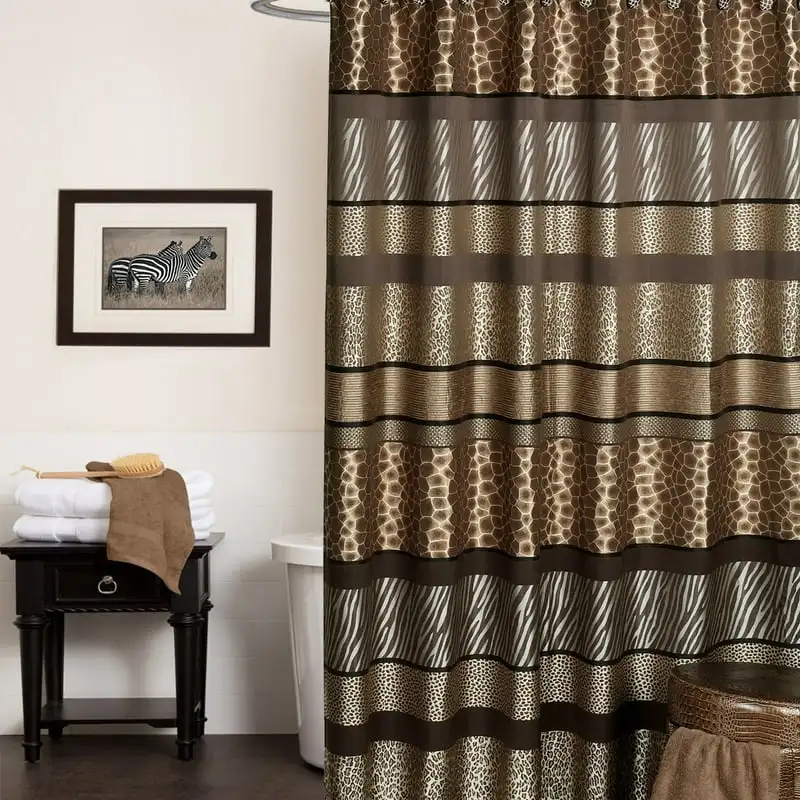 

Stripes 70 x 72 Fabric Bathroom Shower Curtain