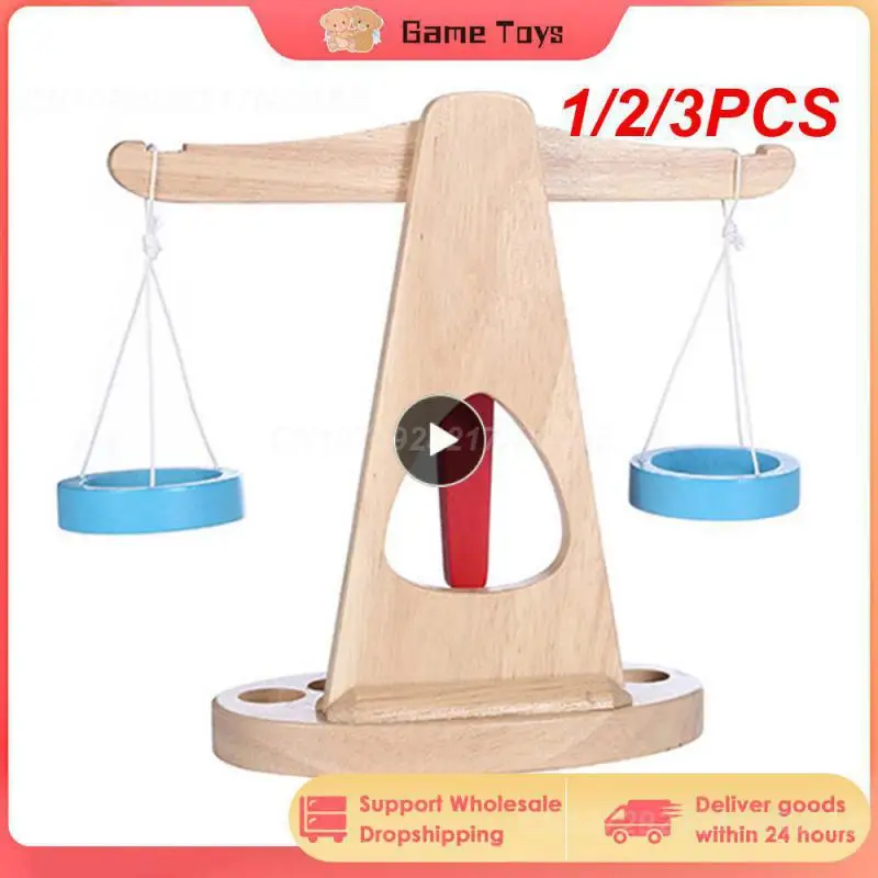 

1/2/3PCS Wooden Scale Digital Balance Baby Wooden Toys For Kids Classic Balancing Game Blocks Educational Math Toy Child