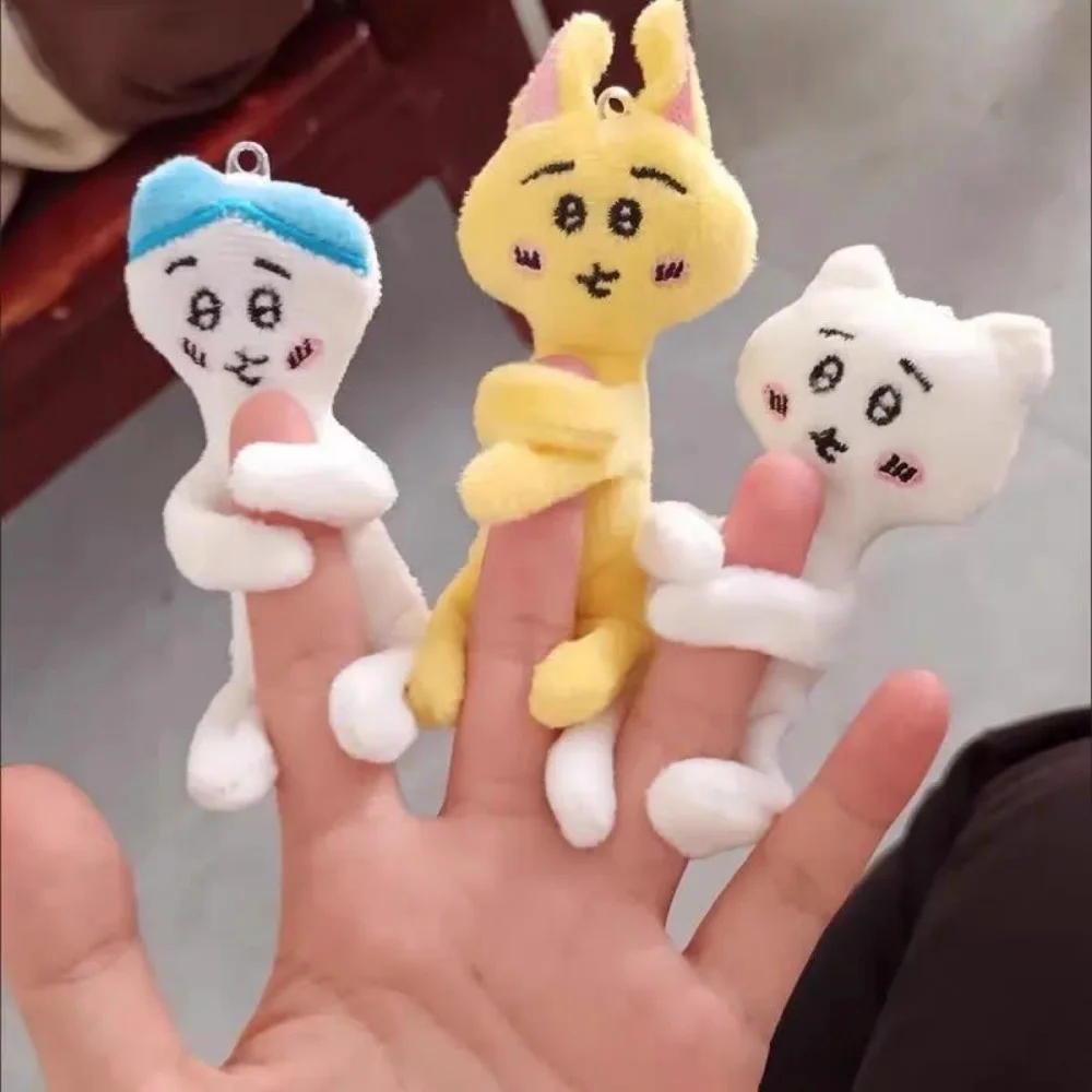 Plush Doll Kawaii Chiikawa Usagi Plush Finger Doll Cartoon Hachiware Cute Transformations Quirky Toys Student Backpack Decoration Girl Gift