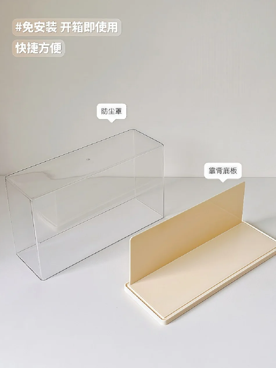 Labubu transparent display box single stackable canvas vinyl storage box figurine blind box storage rack image 12