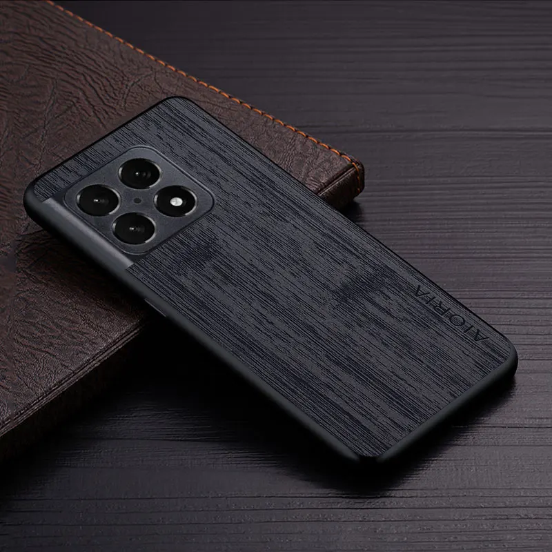 Phone Case Leather Phone Case Leather Case Case for Oneplus 10 Pro 10T 5G funda bamboo wood pattern Leather phone cover Luxury coque for oneplus 10 pro case capa