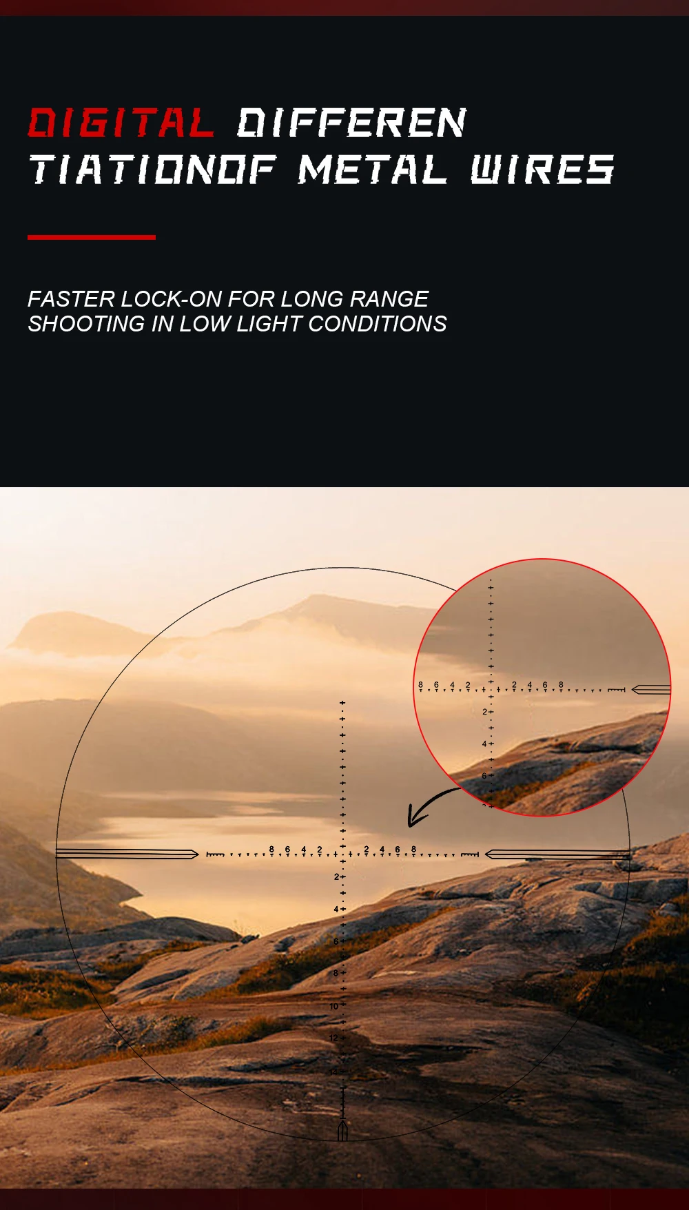 T-Eagle SK 3-15x44 FFP IR Hunting Rifle Scope First Focal Plane Riflescopes Tactical Glass Etched Reticle Optical Sights