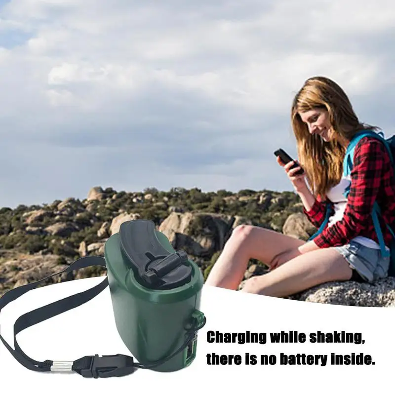 Solar Battery Charger Portable Charger Battery Hand Charger Power Bank with Led Light Power Bank Output Voltage 5V Hand Crank