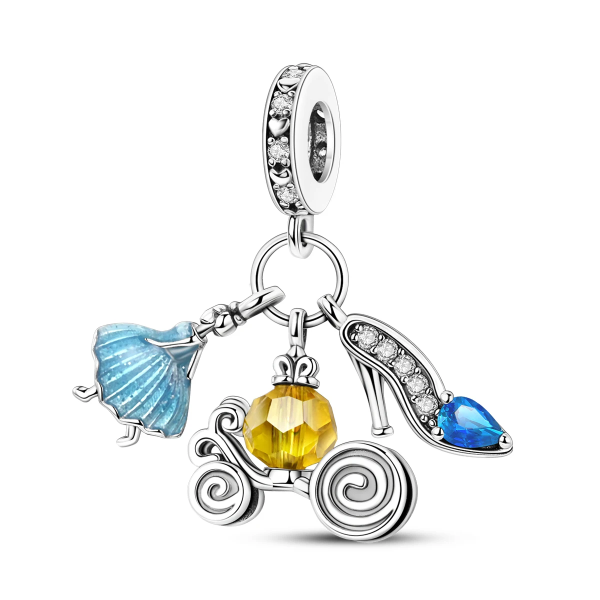 Silver Plated Sport Love Skate Shoe Dangle Charm Pendant