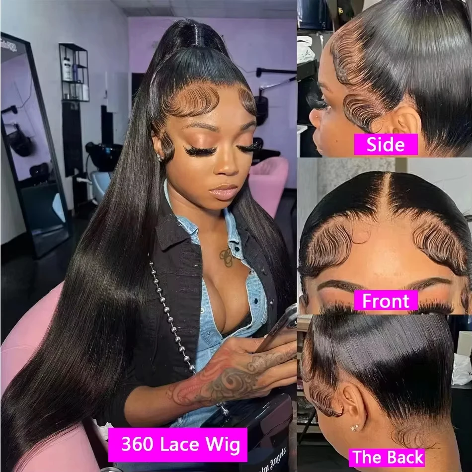 360 Full Lace Front Wigs Human Hair Bone Straight 13x4 13x6 Hd Lace Frontal Wig 200% Density Brazilian Front Wig For Black Women