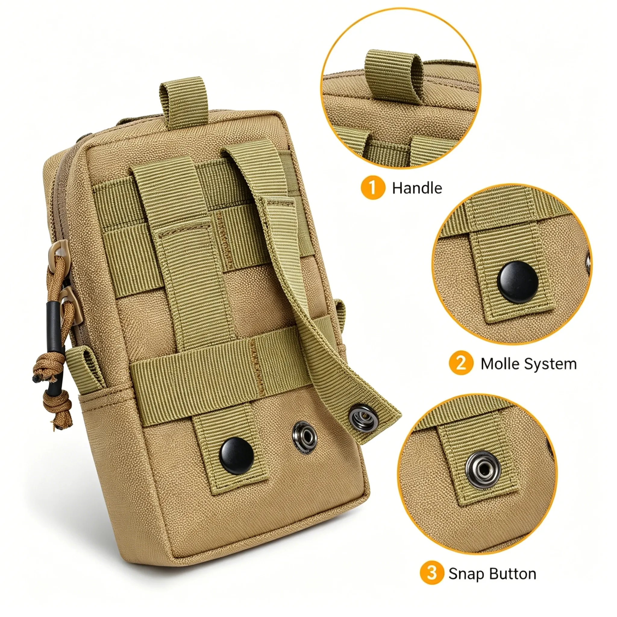 Tactical Outdoor Utility Pouch – EDC Waist Bag & Mobile Phone Holder for Camping, Hiking, and Hunting