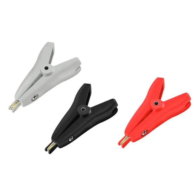 LCR-Plated Copper Alligator Clips Electrical Test Clamps Helper Battery Current Duckbill Clip with Protective Insulation Cover cable clamp