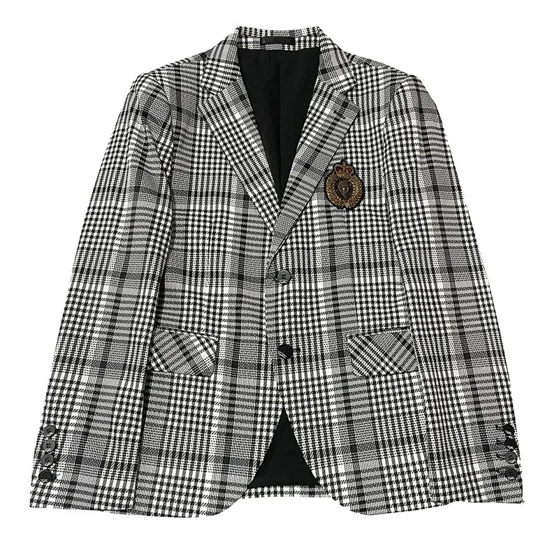 Blazer Masculino Men's Fashion Business Casual Professional Dress Wedding Gentleman Hosts The British Style Slim-fit Suit Blazer