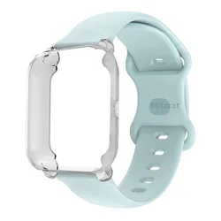 2-in-1 Silicone Smartwatch Band with Protective Case and Bumper Cover - GTS 4 (3 full Cover)