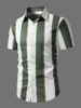 Shirt 3D Printed Striped Plaid Pattern Daily Commute Wear With Men Women Stylish Personality Lapel Button-up Short-sleeved Shirt 1