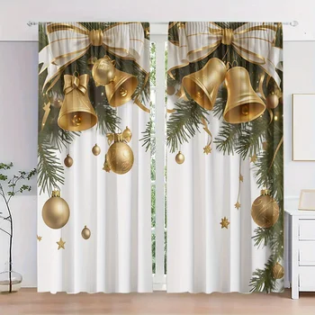 Christmas Light-Filtering Curtain Set 1