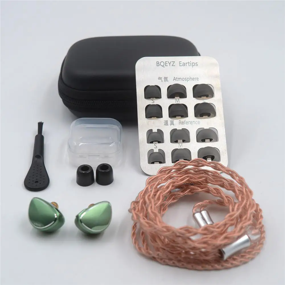 BQEYZ Spring 2 Triple Hybrid Driver 1BA 1DD 9 Piezoelectric Earphones HiFi Monitor Sports Earbud with 2.53.54.4mm Cable BQ3 P1 6