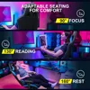 Gaming Chair with Footrest, Ergonomic Computer Game Desk Chair, Reclining Gamer Chair Seat Height Adjustment, Swivel Rocker 5
