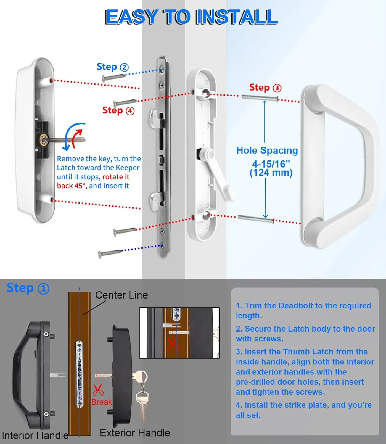 mortise latch mechanism