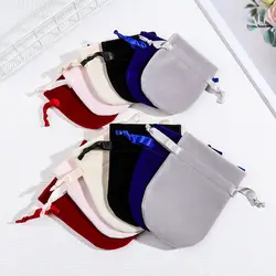 Dust Protect Gift Portable Jewelry Packaging Bag Storage Pouch Round Velvet Bag Drawstring Pouches