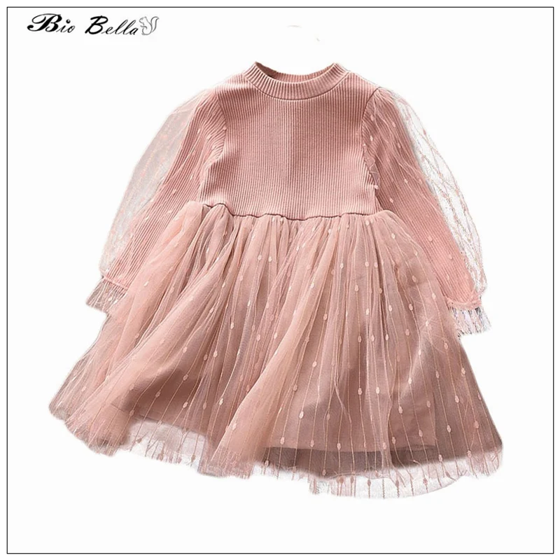 

Baby Girl Dress Lace Tutu Long Sleeve Infant Soild Tutu Birthday Wedding Pageant Kids Dresses For Girls One Piece Bebes Outfits