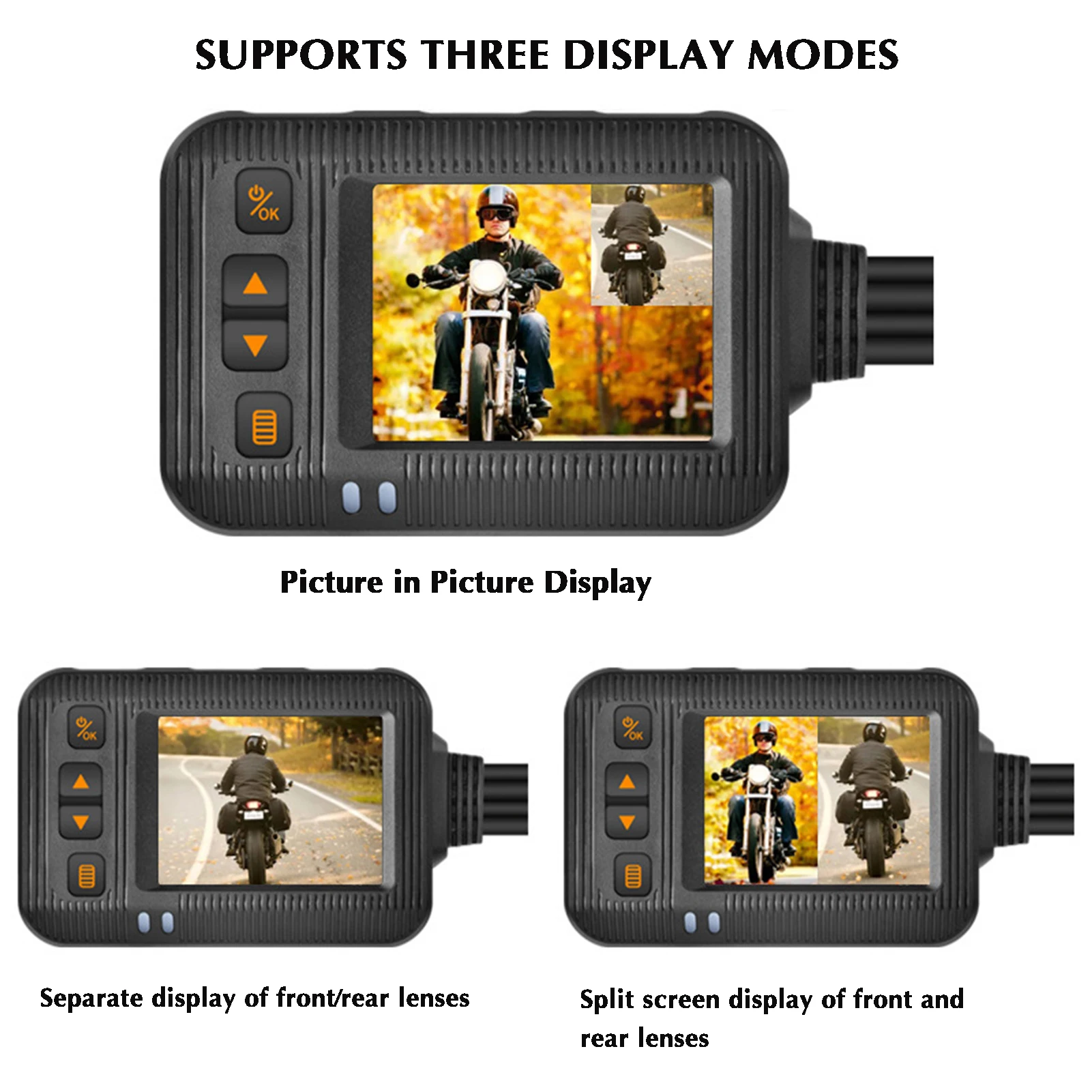 

Motorcycle Dashcam DVR 1080P 120 Degree Dual Wide Angle Waterproof Camera Video Recorder 24H Parking Monitor Sensor Accessories