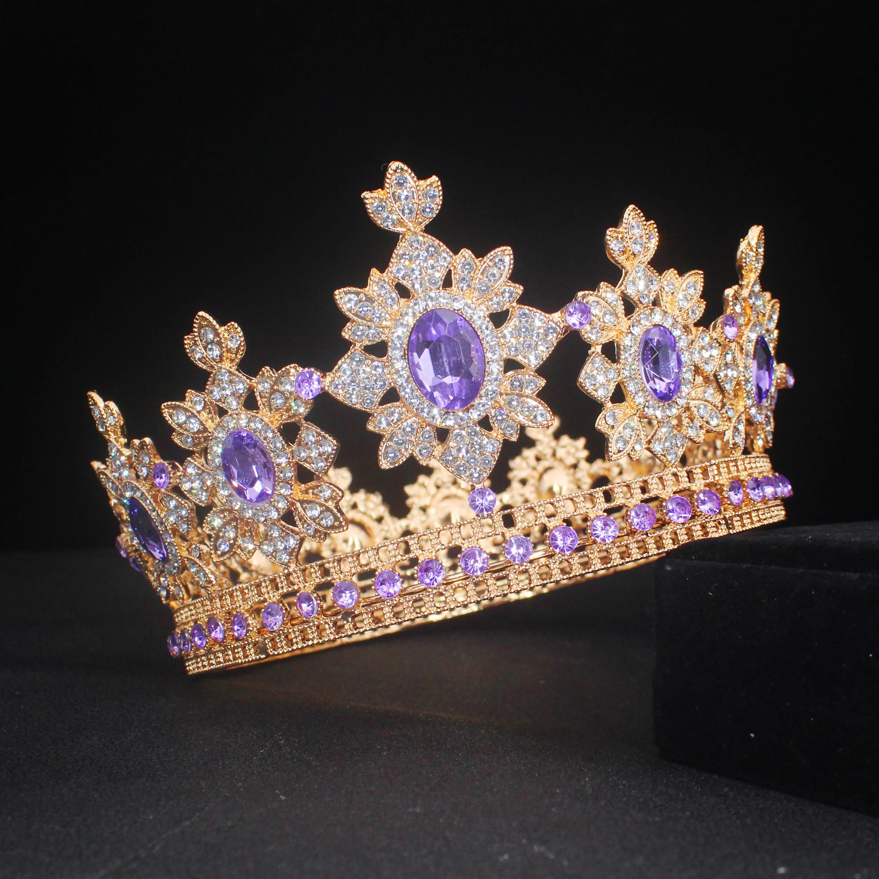 Hair Accessory Bridal Headwear Crystal Queen King Tiaras and Crowns Bridal Diadem Women Pageant Prom Hair Ornaments Wedding Bride Headpiece Jewelry Accessories