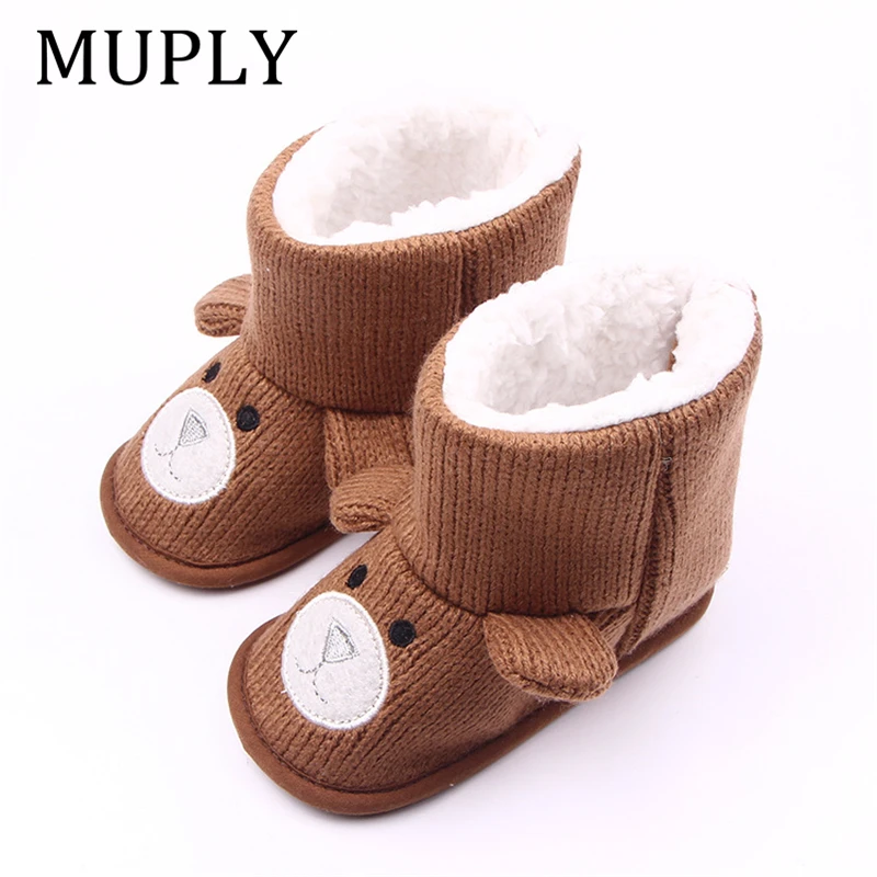Baby Winter Boots Infant Toddler Newborn Cute Cartoon Bear Shoes Girls Boys First Walkers Super Keep Warm Snowfield Booties Boot baby shoes