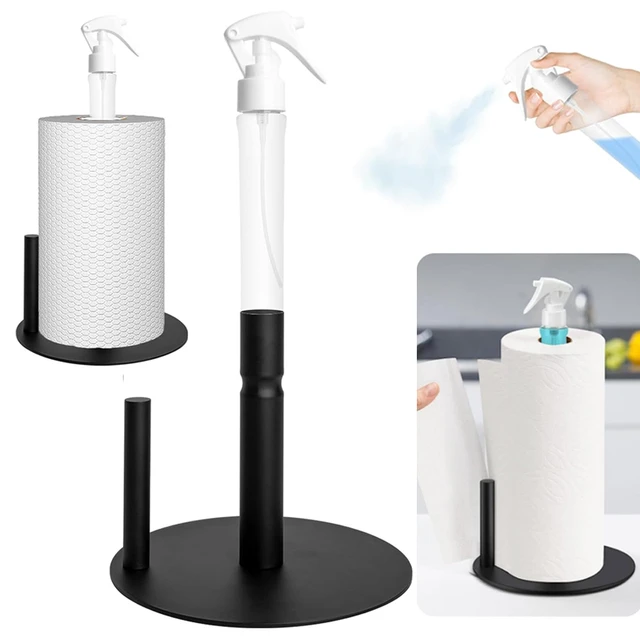 1 Paper Towel Holder With Spray Bottle, Countertop Paper Towels